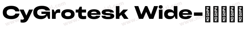 CyGrotesk Wide字体转换